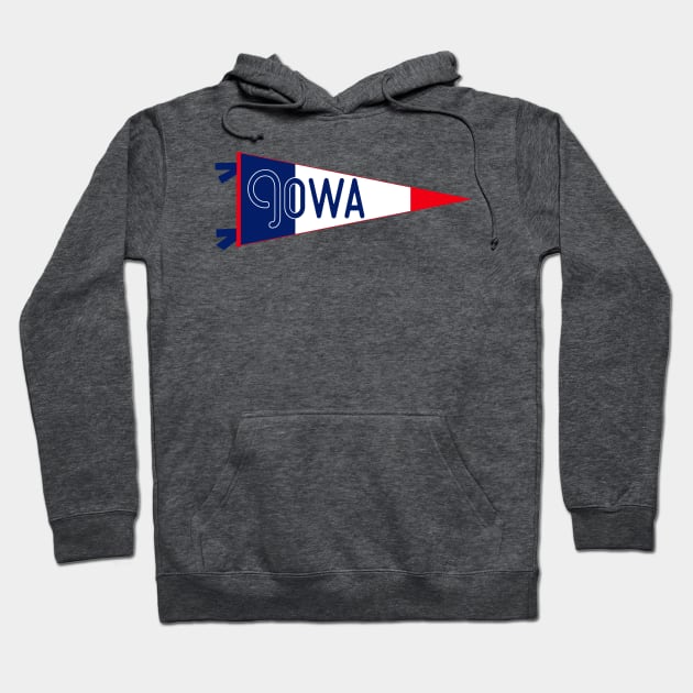 Iowa Flag Pennant Hoodie by zsonn